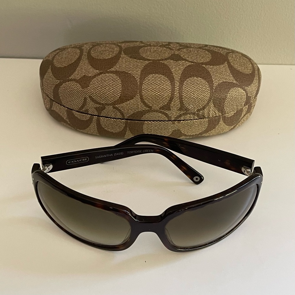 Coach Samantha S425 Tortoise Green Sunglasses - Picture 10 of 11